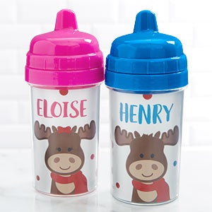 Personalized Kids Sippy Cups Pink and Gold Mouse Sippy Cup Mouse  Personalized Cups Mouse Kids Cups 