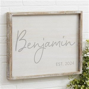Simple  Sweet Personalized Baby Wood Wall Art - 14x18 - 26222-14x18