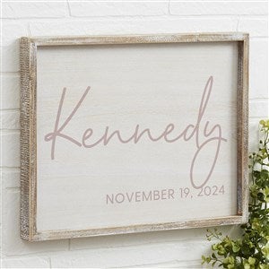 Simple  Sweet Personalized Baby Girl Wood Wall Art - 14x18 - 26224-14x18