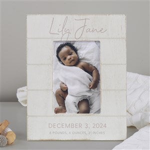 Simple & Sweet Personalized Baby Girl Shiplap Frame 4x6 Vertical - 26225-4x6V