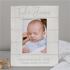 Simple and Sweet Personalized Baby Shiplap Frame-  5x7 Vertical - 26226-5x7V