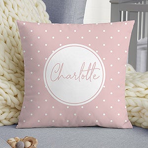 Simple  Sweet Personalized Baby Girl 14-inch Throw Pillow - 26227-S