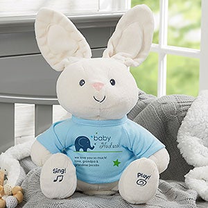 Gund® Animated New Arrival Personalized Baby Flora The Bunny- Blue - 26264-B