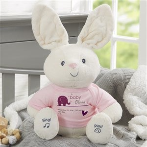 Gund® Animated New Arrival Personalized Baby Flora The Bunny- Pink - 26264-P