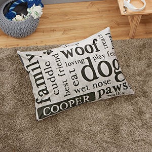 Happy Dog Personalized Dog Bed With Name - Small 22x30 - 26278-S