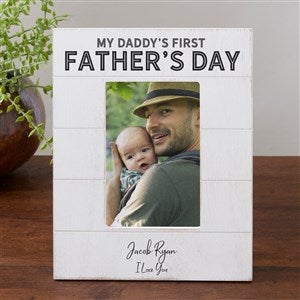 First Fathers Day Personalized Shiplap Picture Frame- 4x6 Vertical - 26280-4x6V