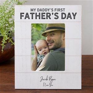 First Fathers Day Personalized Shiplap Frame 5x7 Vertical - 26280-5x7V