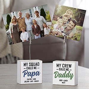 My Squad Personalized Photo Clip Holder Block - 26288