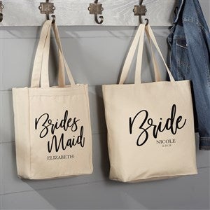 Classic Elegance Bridal Party Personalized 14x10 Tote Bag