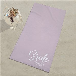 Classic Elegance Wedding Party Personalized 30x60 Beach Towel - 26376