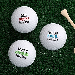Best Dad Ever Personalized Callaway Warbird Plus Golf Balls - 26462-CW
