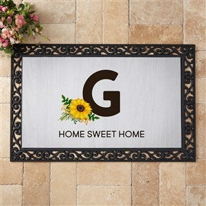 Summertime Sunflowers Personalized Monogram Doormat - 20x35 - 26463-M