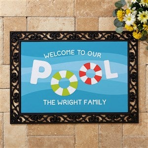 Pool Welcome Personalized Doormat - 18x27 - 26468-S