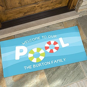 Pool Welcome Personalized Oversize Doormat - 24x48 - 26468-O