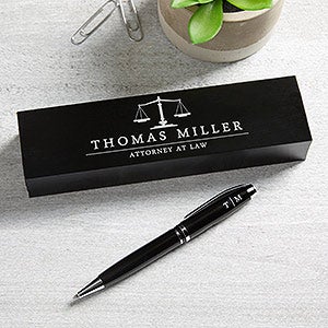 Scales of Justice Personalized Aluminum Pen Set - 26478