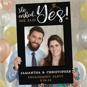She Said Yes Personalized Wedding Photo Frame Prop - 26509