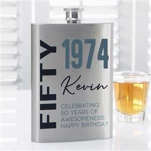 Timeless Birthday Personalized Flask - 26534