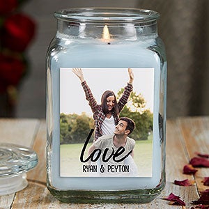 Love Photo Personalized 18 oz Crystal Waters Candle Jar - 26562-18CW