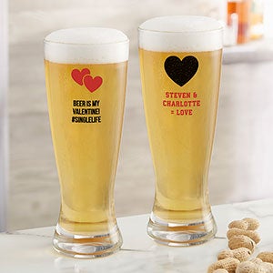 Choose Your Icon Personalized Valentines Day 23oz. Pilsner Glass - 26566-P