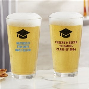 Choose Your Icon Personalized Graduation 16oz Pint Glass - 26569-PG