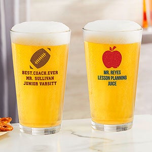 Choose Your Icon Personalized Teacher 16oz Pint Glass - 26575-PG