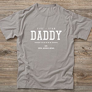 Five Star Dad Personalized Hanes ComfortWash Mens T-Shirt - 26598-CWT