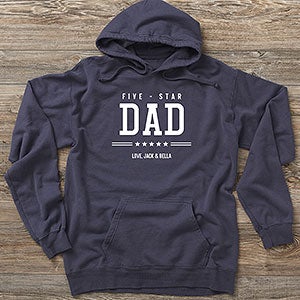 Five Star Dad Personalized Hanes® ComfortWash™ Hoodie - 26599-CWHS