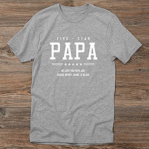 Five Star Grandpa Personalized Hanes Adult T-Shirt - 26600-AT