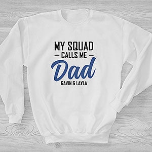My Squad Calls Me Dad Personalized Adult Hanes® Crewneck Sweatshirt - 26612-S