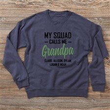 My Squad Calls Me Grandpa Personalized Hanes® Adult ComfortWash™ Sweatshirt - 26613-CWS