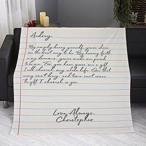 Love Letter Personalized 50x60 Plush Fleece Blanket - 26649-F