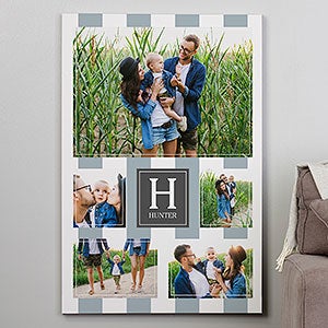 Custom Pattern 5 Family Photo Collage Vertical Canvas Print - 28x 42 - 26685-28x42