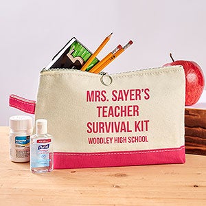 Personalized Pink Teacher Survival Kit - 26692-P