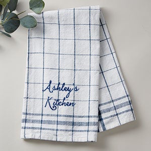 Monogram Kitchen Towel Black Kitchen Towel White Towel Gray Hand