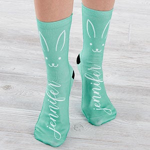 Mama Bunny Personalized Easter Adult Socks - 26837