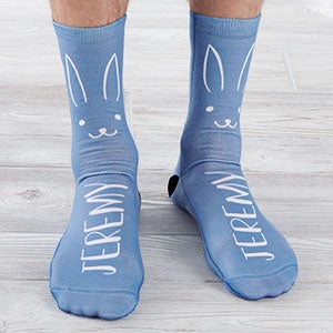 Papa Bunny Personalized Easter Adult Socks - 26838