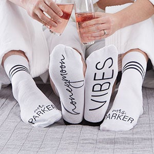 Honeymoon Vibes Personalized Adult Socks - 26883