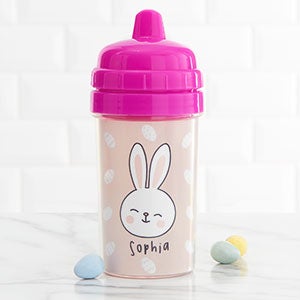 Bunny Treats Personalized Toddler Sippy Cup - 10 oz Pink - 26924-P