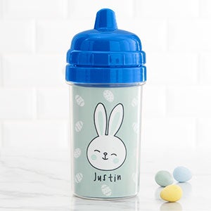 Bunny Treats Personalized Toddler Sippy Cup - 10 oz Blue - 26924-B