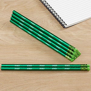 Metallic Green Personalized Pencil Set of 12 - 26967-G