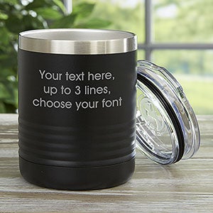 Personalized 10 oz Stainless Steel Tumbler - Black - 26972-B