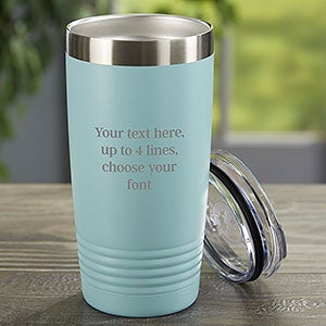Personalized 20 oz Insulated Stainless Steel Tumbler - Teal - 26973-T