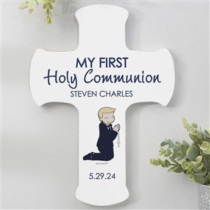 Communion Boy philoSophies® Personalized Cross - 8x12 - 27044-L