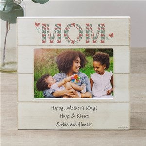 Floral Mom philoSophies Personalized Shiplap Frame 4x6 Horizontal - 27045