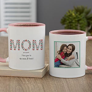 Butterfly Mom Photo philoSophies® Personalized Coffee Mug 11 oz.- Pink - 27047-P