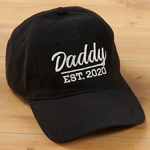 Established Dad Personalized Black Baseball Cap - 27099-B
