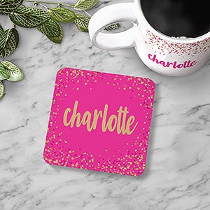 Sparkling Name Personalized Coaster - 27145