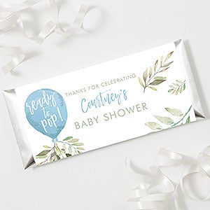 Ready To Pop Boy Baby Shower Personalized Candy Bar Wrappers - 27148