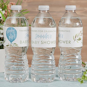 Ready To Pop Baby Boy Personalized Water Bottle Labels - 27158