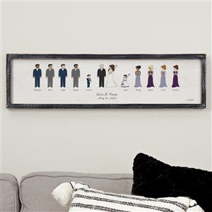 Wedding Party philoSophies® Blackwashed Barnwood Frame Wall Art - 30 x 8 - 27165B-30x8